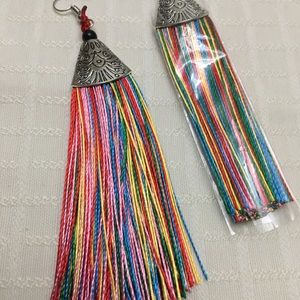 BOHO Rainbow Tassel Earrings